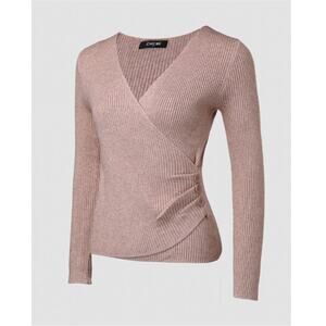 Pink Wrapped sweater with buttons Sweater size XL Super soft brand new